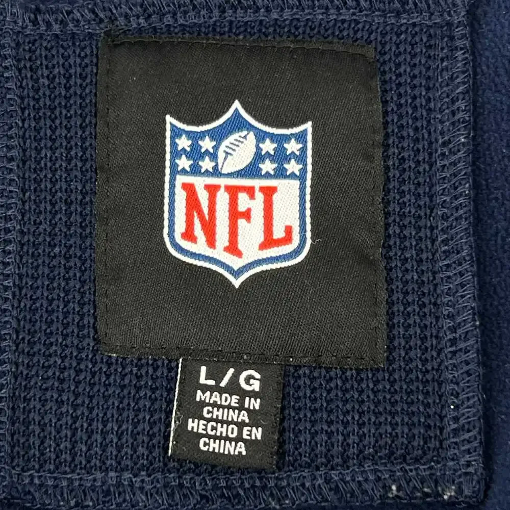 NFL Navy/Gray Seattle Seahawks Jacket | Men's Large Poly Jersey Zip Up